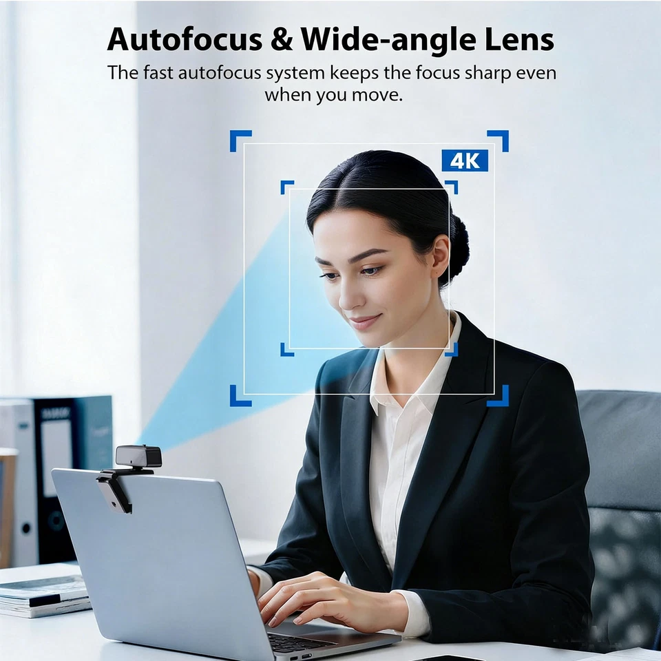 4K Webcam USB for PC Autofocus Web