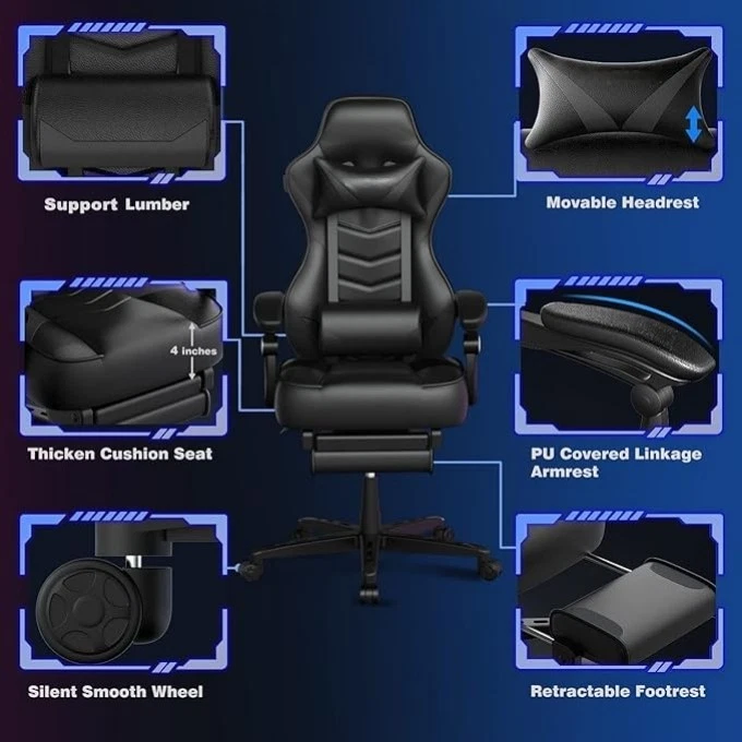 ELECWISH Gaming Chair Ergonomic